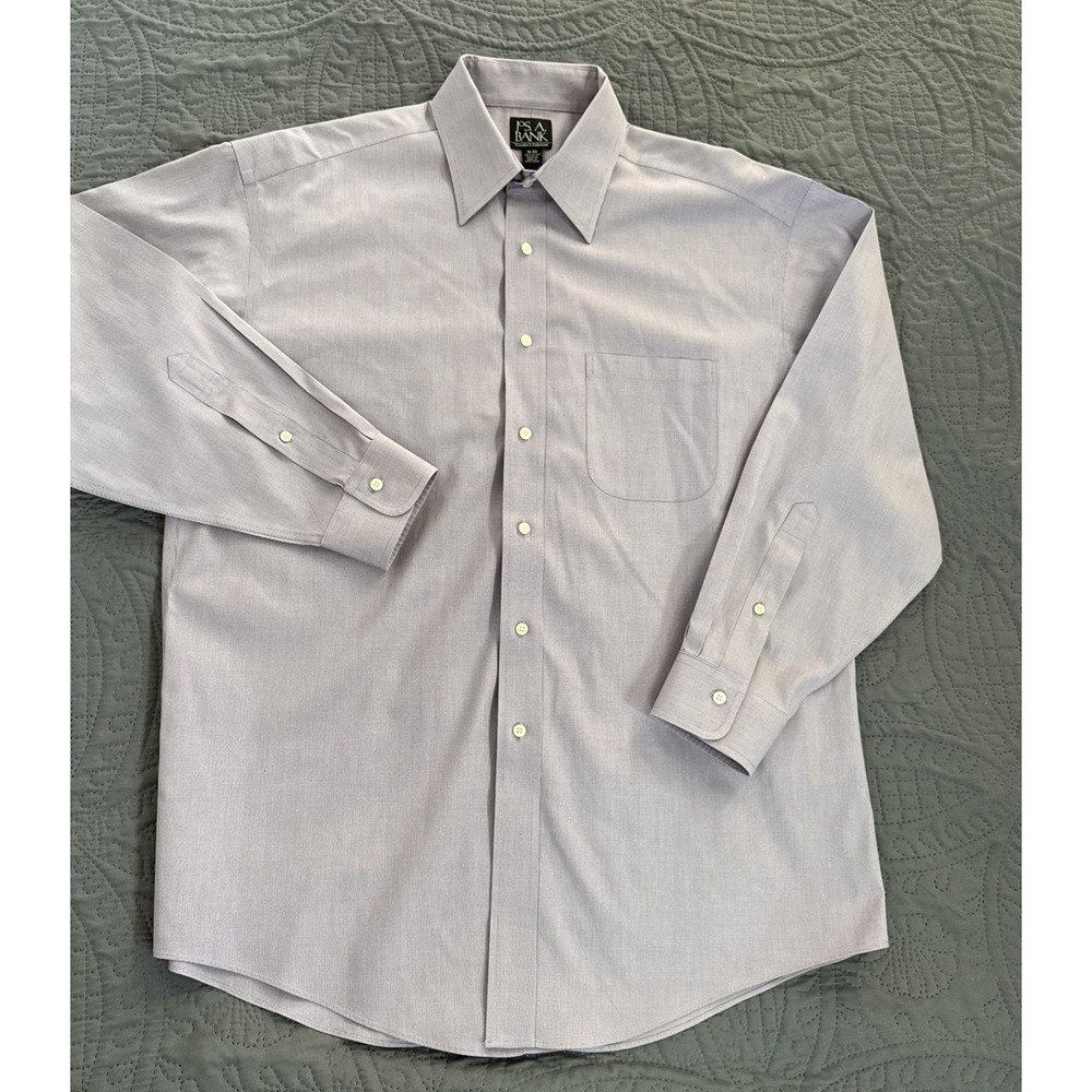 Joseph A Bank Shirt 16 33 Traveler Collection Purple button up PREPPY CLASSIC
